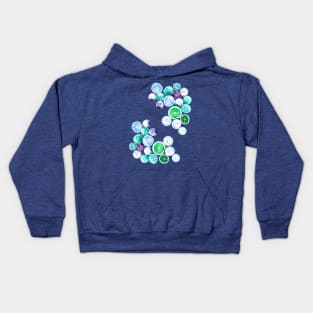 Light Blue Fruit Slices Kids Hoodie